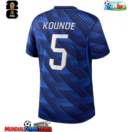 Camiseta Francia Jules Kounde #5 Primera Equipación Replica Mundial 2026 mangas cortas